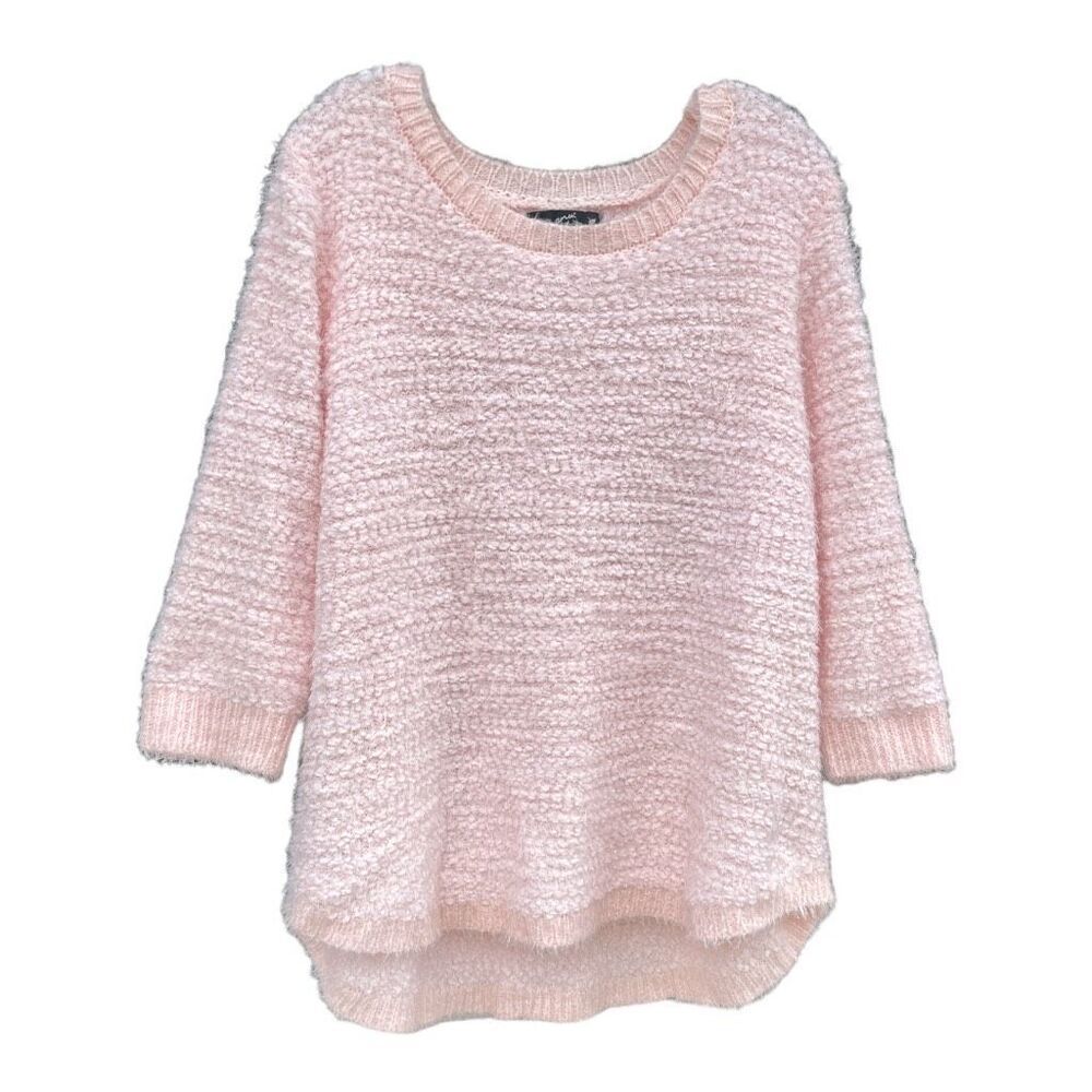 GNW Women’s Crew Fuzzy Sweater Pink 2X